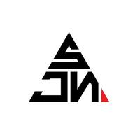 création de logo de lettre triangle sjn avec forme de triangle. monogramme de conception de logo triangle sjn. modèle de logo vectoriel triangle sjn avec couleur rouge. logo triangulaire sjn logo simple, élégant et luxueux.