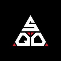 création de logo de lettre triangle sqo avec forme de triangle. monogramme de conception de logo triangle sqo. modèle de logo vectoriel triangle sqo avec couleur rouge. logo triangulaire sqo logo simple, élégant et luxueux.