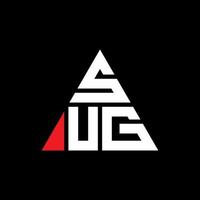 conception de logo de lettre de triangle de sug avec la forme de triangle. monogramme de conception de logo triangle sug. modèle de logo vectoriel triangle sug avec couleur rouge. sug logo triangulaire logo simple, élégant et luxueux.