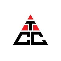 création de logo de lettre triangle tcc avec forme de triangle. monogramme de conception de logo triangle tcc. modèle de logo vectoriel triangle tcc avec couleur rouge. logo triangulaire tcc logo simple, élégant et luxueux.