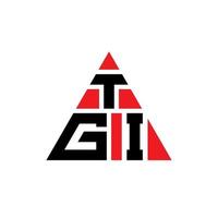 création de logo de lettre triangle tgi avec forme de triangle. monogramme de conception de logo triangle tgi. modèle de logo vectoriel triangle tgi avec couleur rouge. logo triangulaire tgi logo simple, élégant et luxueux.