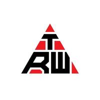 création de logo de lettre triangle trw avec forme de triangle. monogramme de conception de logo triangle trw. modèle de logo vectoriel triangle trw avec couleur rouge. logo triangulaire trw logo simple, élégant et luxueux.