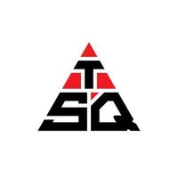 création de logo de lettre triangle tsq avec forme de triangle. monogramme de conception de logo triangle tsq. modèle de logo vectoriel triangle tsq avec couleur rouge. logo triangulaire tsq logo simple, élégant et luxueux.