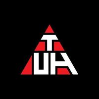 création de logo de lettre triangle tuh avec forme de triangle. monogramme de conception de logo triangle tuh. modèle de logo vectoriel triangle tuh avec couleur rouge. logo triangulaire tuh logo simple, élégant et luxueux.