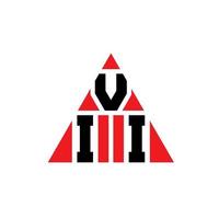 vii création de logo de lettre triangle avec forme de triangle. vii monogramme de conception de logo triangle. modèle de logo vectoriel triangle vii avec couleur rouge. vii logo triangulaire logo simple, élégant et luxueux.