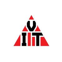 création de logo de lettre triangle vit avec forme de triangle. monogramme de conception de logo vit triangle. modèle de logo vectoriel triangle vit avec couleur rouge. vit logo triangulaire logo simple, élégant et luxueux.