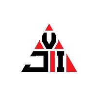 création de logo de lettre triangle vji avec forme de triangle. monogramme de conception de logo triangle vji. modèle de logo vectoriel triangle vji avec couleur rouge. logo triangulaire vji logo simple, élégant et luxueux.