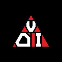 création de logo de lettre triangle voi avec forme de triangle. monogramme de conception de logo triangle voi. modèle de logo vectoriel triangle voi avec couleur rouge. voi logo triangulaire logo simple, élégant et luxueux.
