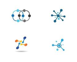 jeu d'icônes de formes moléculaires vecteur