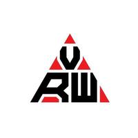 création de logo de lettre triangle vrw avec forme de triangle. monogramme de conception de logo triangle vrw. modèle de logo vectoriel triangle vrw avec couleur rouge. logo triangulaire vrw logo simple, élégant et luxueux.