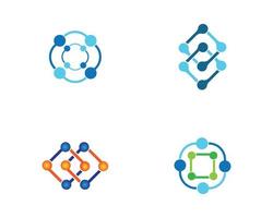 jeu d'icônes de logo de molécule