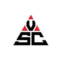 création de logo de lettre triangle vsc avec forme de triangle. monogramme de conception de logo triangle vsc. modèle de logo vectoriel triangle vsc avec couleur rouge. logo triangulaire vsc logo simple, élégant et luxueux.