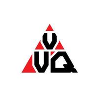 création de logo de lettre triangle vvq avec forme de triangle. monogramme de conception de logo triangle vvq. modèle de logo vectoriel triangle vvq avec couleur rouge. vvq logo triangulaire logo simple, élégant et luxueux.