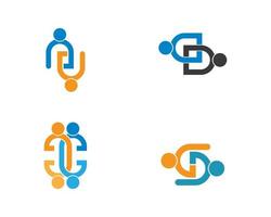 jeu d'icônes de logo de connexion vecteur