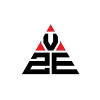 création de logo de lettre triangle vze avec forme de triangle. monogramme de conception de logo triangle vze. modèle de logo vectoriel triangle vze avec couleur rouge. logo triangulaire vze logo simple, élégant et luxueux.