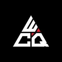 création de logo de lettre triangle wcq avec forme de triangle. monogramme de conception de logo triangle wcq. modèle de logo vectoriel triangle wcq avec couleur rouge. logo triangulaire wcq logo simple, élégant et luxueux. wcq