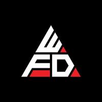 création de logo de lettre triangle wfd avec forme de triangle. monogramme de conception de logo triangle wfd. modèle de logo vectoriel triangle wfd avec couleur rouge. logo triangulaire wfd logo simple, élégant et luxueux. wfd