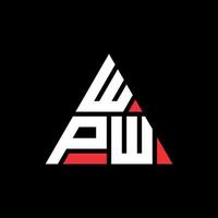 création de logo de lettre triangle wpw avec forme de triangle. monogramme de conception de logo triangle wpw. modèle de logo vectoriel triangle wpw avec couleur rouge. logo triangulaire wpw logo simple, élégant et luxueux.