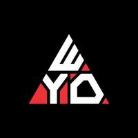 création de logo de lettre triangle wyo avec forme de triangle. monogramme de conception de logo triangle wyo. modèle de logo vectoriel triangle wyo avec couleur rouge. logo triangulaire wyo logo simple, élégant et luxueux.