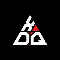 création de logo de lettre triangle xdq avec forme de triangle. monogramme de conception de logo triangle xdq. modèle de logo vectoriel triangle xdq avec couleur rouge. logo triangulaire xdq logo simple, élégant et luxueux.