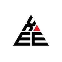 création de logo de lettre triangle xee avec forme de triangle. monogramme de conception de logo triangle xee. modèle de logo vectoriel triangle xee avec couleur rouge. xee logo triangulaire logo simple, élégant et luxueux.