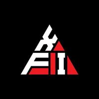 création de logo de lettre triangle xfi avec forme de triangle. monogramme de conception de logo triangle xfi. modèle de logo vectoriel triangle xfi avec couleur rouge. logo triangulaire xfi logo simple, élégant et luxueux.