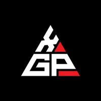 création de logo de lettre triangle xgp avec forme de triangle. monogramme de conception de logo triangle xgp. modèle de logo vectoriel triangle xgp avec couleur rouge. logo triangulaire xgp logo simple, élégant et luxueux.