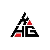 création de logo de lettre triangle xhg avec forme de triangle. monogramme de conception de logo triangle xhg. modèle de logo vectoriel triangle xhg avec couleur rouge. logo triangulaire xhg logo simple, élégant et luxueux.