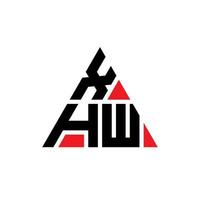 création de logo de lettre triangle xhw avec forme de triangle. monogramme de conception de logo triangle xhw. modèle de logo vectoriel triangle xhw avec couleur rouge. logo triangulaire xhw logo simple, élégant et luxueux.