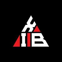 création de logo de lettre triangle xib avec forme de triangle. monogramme de conception de logo triangle xib. modèle de logo vectoriel xib triangle avec couleur rouge. logo triangulaire xib logo simple, élégant et luxueux.