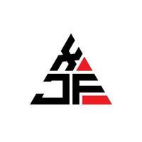création de logo de lettre triangle xjf avec forme de triangle. monogramme de conception de logo triangle xjf. modèle de logo vectoriel triangle xjf avec couleur rouge. logo triangulaire xjf logo simple, élégant et luxueux.