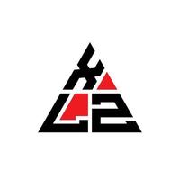 création de logo de lettre triangle xlz avec forme de triangle. monogramme de conception de logo triangle xlz. modèle de logo vectoriel triangle xlz avec couleur rouge. logo triangulaire xlz logo simple, élégant et luxueux.
