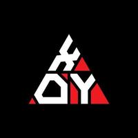 création de logo de lettre triangle xoy avec forme de triangle. monogramme de conception de logo triangle xoy. modèle de logo vectoriel triangle xoy avec couleur rouge. logo triangulaire xoy logo simple, élégant et luxueux.
