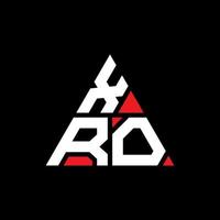 création de logo de lettre triangle xro avec forme de triangle. monogramme de conception de logo triangle xro. modèle de logo vectoriel triangle xro avec couleur rouge. xro logo triangulaire logo simple, élégant et luxueux.