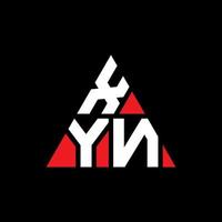 création de logo de lettre triangle xyn avec forme de triangle. monogramme de conception de logo triangle xyn. modèle de logo vectoriel triangle xyn avec couleur rouge. logo triangulaire xyn logo simple, élégant et luxueux.