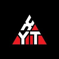 création de logo de lettre triangle xyt avec forme de triangle. monogramme de conception de logo triangle xyt. modèle de logo vectoriel triangle xyt avec couleur rouge. logo triangulaire xyt logo simple, élégant et luxueux.