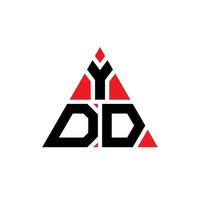 création de logo de lettre triangle ydd avec forme de triangle. monogramme de conception de logo triangle ydd. modèle de logo vectoriel triangle ydd avec couleur rouge. logo triangulaire ydd logo simple, élégant et luxueux.