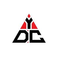 création de logo de lettre triangle ydc avec forme de triangle. monogramme de conception de logo triangle ydc. modèle de logo vectoriel triangle ydc avec couleur rouge. logo triangulaire ydc logo simple, élégant et luxueux.