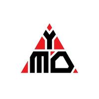 création de logo de lettre triangle ymo avec forme de triangle. monogramme de conception de logo triangle ymo. modèle de logo vectoriel triangle ymo avec couleur rouge. logo triangulaire ymo logo simple, élégant et luxueux.