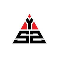 création de logo de lettre triangle ysz avec forme de triangle. monogramme de conception de logo triangle ysz. modèle de logo vectoriel triangle ysz avec couleur rouge. logo triangulaire ysz logo simple, élégant et luxueux.