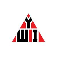 création de logo de lettre triangle ywi avec forme de triangle. monogramme de conception de logo triangle ywi. modèle de logo vectoriel triangle ywi avec couleur rouge. logo triangulaire ywi logo simple, élégant et luxueux.