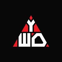 création de logo de lettre triangle ywo avec forme de triangle. monogramme de conception de logo triangle ywo. modèle de logo vectoriel triangle ywo avec couleur rouge. ywo logo triangulaire logo simple, élégant et luxueux.