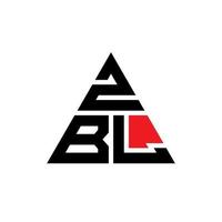 création de logo de lettre triangle zbl avec forme de triangle. monogramme de conception de logo triangle zbl. modèle de logo vectoriel triangle zbl avec couleur rouge. logo triangulaire zbl logo simple, élégant et luxueux.