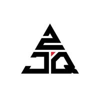 création de logo de lettre triangle zjq avec forme de triangle. monogramme de conception de logo triangle zjq. modèle de logo vectoriel triangle zjq avec couleur rouge. logo triangulaire zjq logo simple, élégant et luxueux.