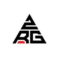 création de logo de lettre triangle zrg avec forme de triangle. monogramme de conception de logo triangle zrg. modèle de logo vectoriel triangle zrg avec couleur rouge. logo triangulaire zrg logo simple, élégant et luxueux.