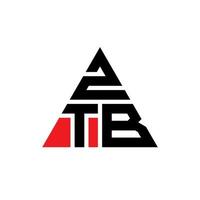 création de logo de lettre triangle ztb avec forme de triangle. monogramme de conception de logo triangle ztb. modèle de logo vectoriel triangle ztb avec couleur rouge. logo triangulaire ztb logo simple, élégant et luxueux.