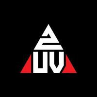 création de logo de lettre triangle zuv avec forme de triangle. monogramme de conception de logo triangle zuv. modèle de logo vectoriel triangle zuv avec couleur rouge. logo triangulaire zuv logo simple, élégant et luxueux.