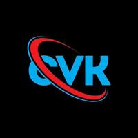 logo CVK. lettre CVK. création de logo de lettre cvk. initiales cvk logo lié avec cercle et logo monogramme majuscule. typographie cvk pour la technologie, les affaires et la marque immobilière. vecteur