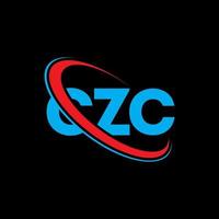 logo czc. lettre czc. création de logo de lettre czc. initiales logo czc liées avec un cercle et un logo monogramme majuscule. typographie czc pour la technologie, les affaires et la marque immobilière. vecteur