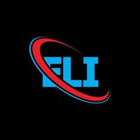 logo éli. lettre d'éli. création de logo de lettre eli. initiales logo eli liées avec un cercle et un logo monogramme majuscule. typographie eli pour la technologie, les affaires et la marque immobilière. vecteur